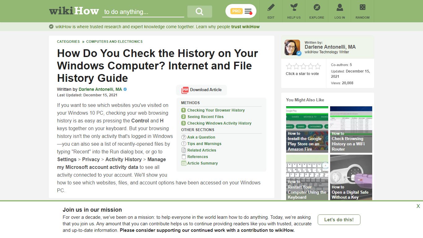 How Do You Check the History on Your Windows Computer ... - wikiHow