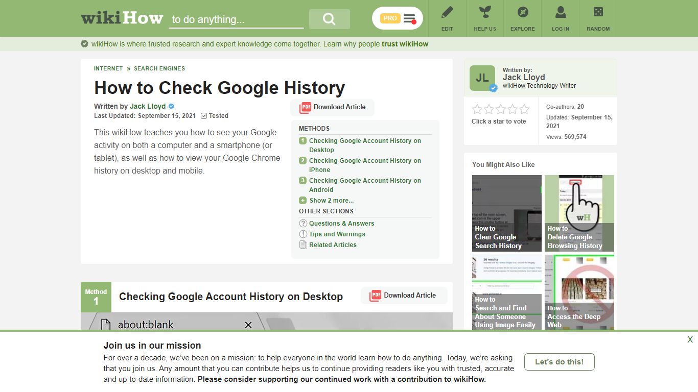5 Ways to Check Google History - wikiHow